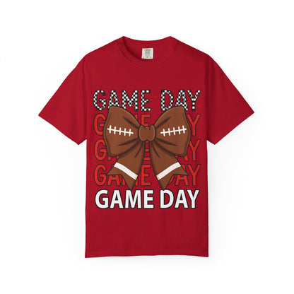 Game Day Football Bow T-Shirt
