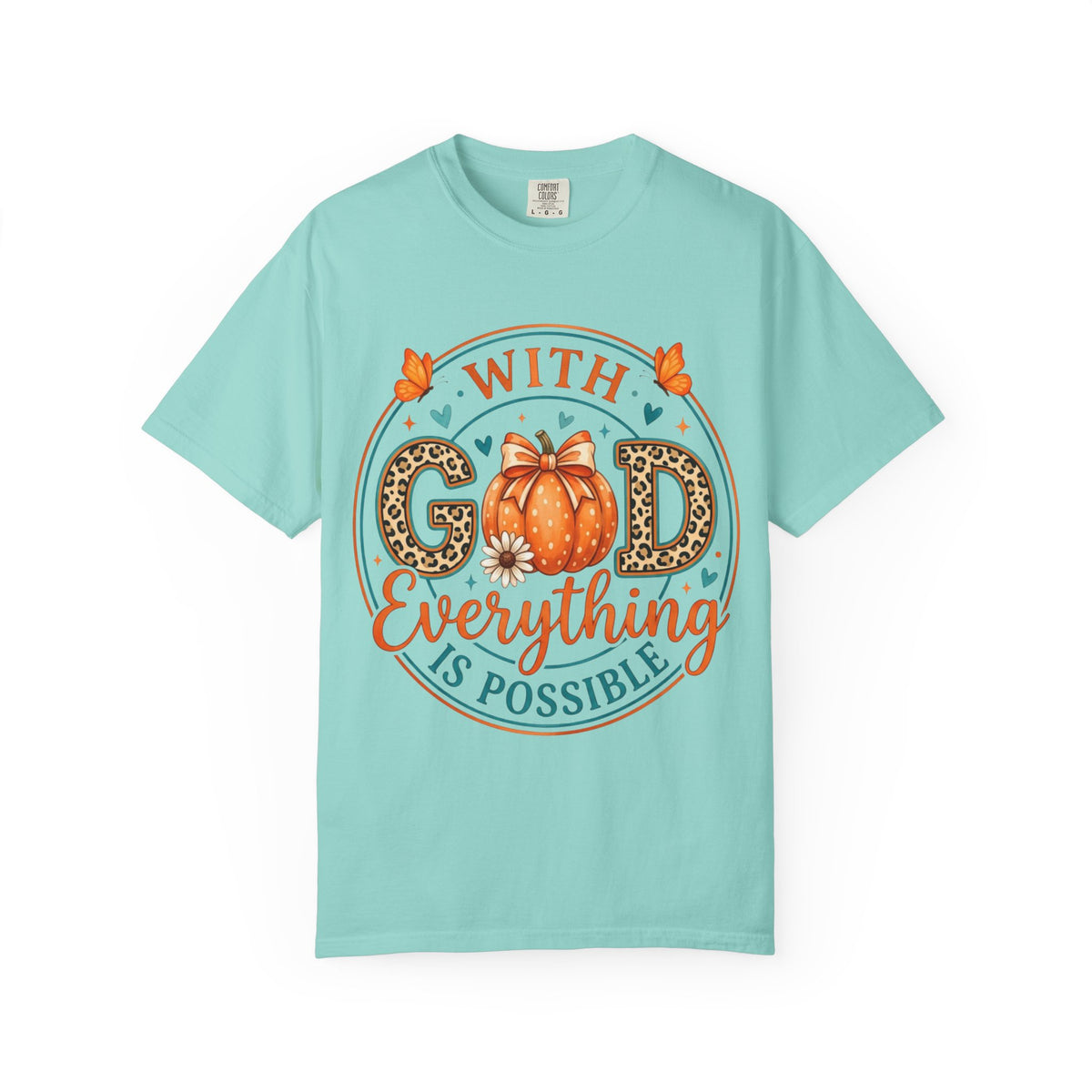 "With God Everything Is Possible" Pumpkin Fall T-Shirt