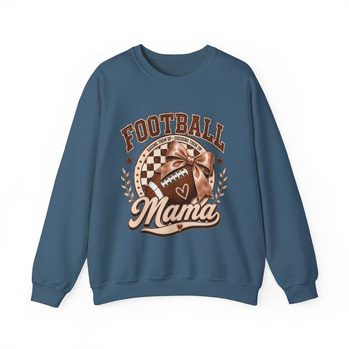 Football Mama Sweatshirt — Vintage Brown Football Mom Crewneck
