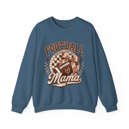 Football Mama Sweatshirt — Vintage Brown Football Mom Crewneck