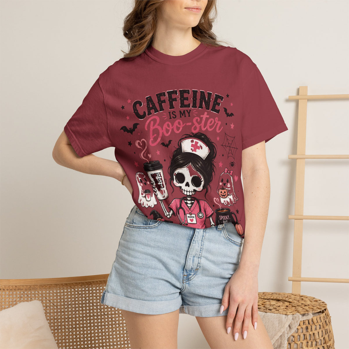Caffeine Is My Boo-ster Halloween T-Shirt