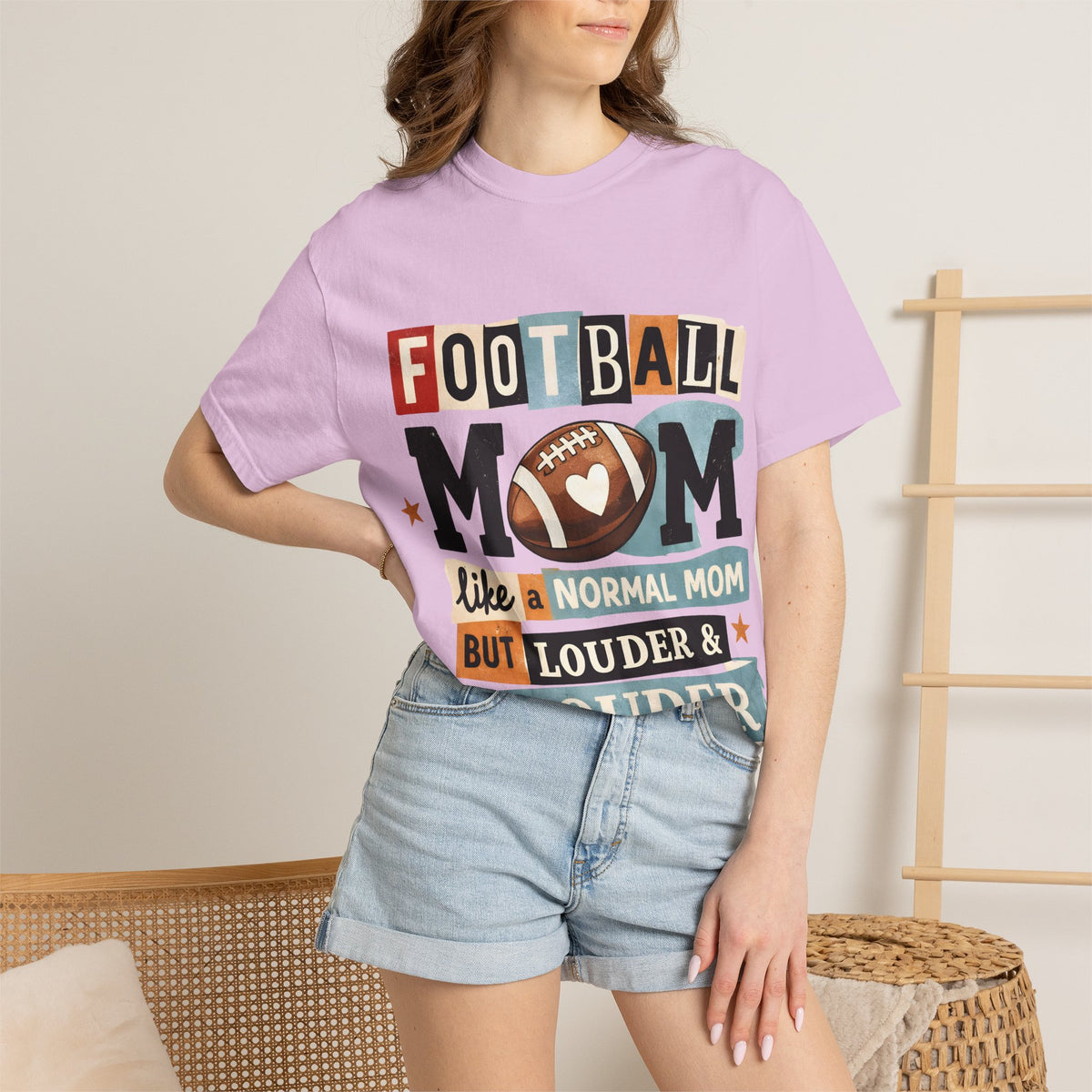 Football Mom T-Shirt — "Like a Normal Mom but Louder & Prouder"