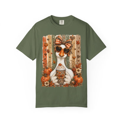 Fall Cat Pumpkin Tee – Cute Autumn Cat with Pumpkin Spice Latte T-Shirt