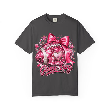 Game Day Pink Football T-Shirt — Sparkle Bow 'Game Day' Tee