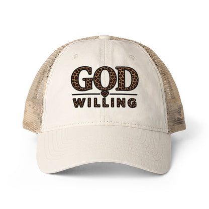 Women's Washed Mesh-Back Cap