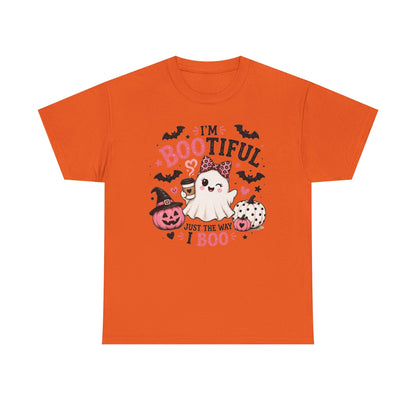 I’m Bootiful Ghost Tee — Cute Halloween Boo Shirt (“Just the Way I Boo”)