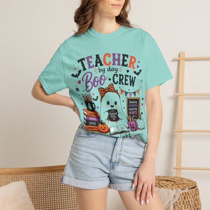 Teacher by Day Boo Crew T-Shirt — Halloween Teacher Tee