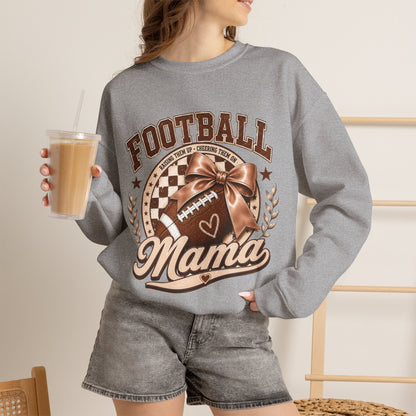 Football Mama Sweatshirt — Vintage Brown Football Mom Crewneck