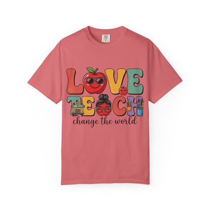 Love Teach "Change the World" Teacher T-Shirt