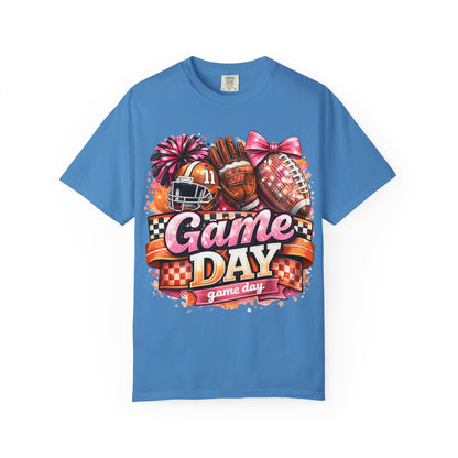 Game Day Football Tee — Cheerleader & Pom Pom Sports Shirt