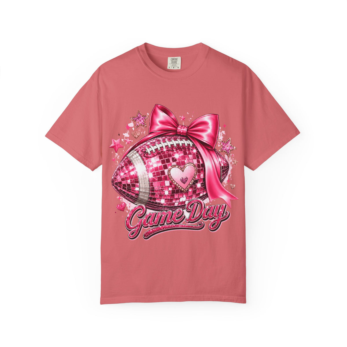 Game Day Pink Football T-Shirt — Sparkle Bow 'Game Day' Tee
