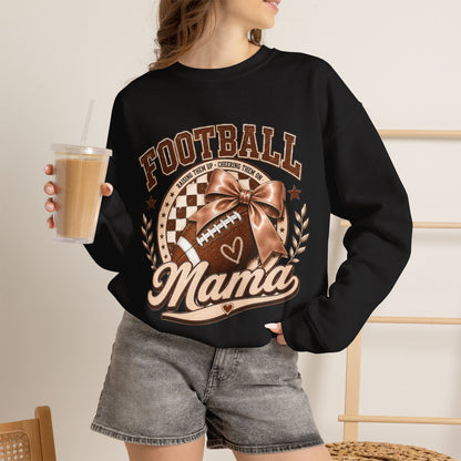 Football Mama Sweatshirt — Vintage Brown Football Mom Crewneck