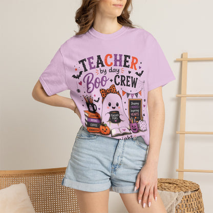 Teacher by Day Boo Crew T-Shirt — Halloween Teacher Tee