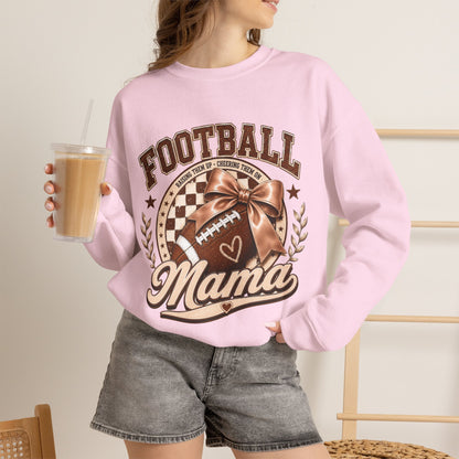 Football Mama Sweatshirt — Vintage Brown Football Mom Crewneck