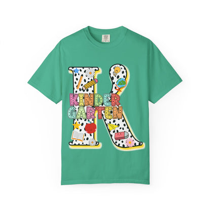 Kindergarten Letter T-Shirt — Cute School Teacher & Student Back-to-School Tee