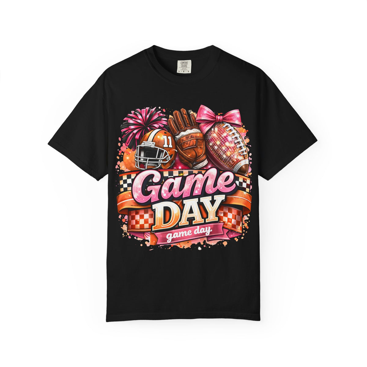 Game Day Football Tee — Cheerleader & Pom Pom Sports Shirt