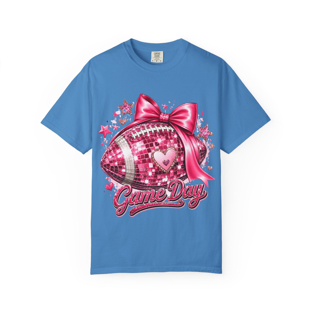 Game Day Pink Football T-Shirt — Sparkle Bow 'Game Day' Tee