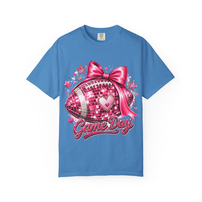 Game Day Pink Football T-Shirt — Sparkle Bow 'Game Day' Tee