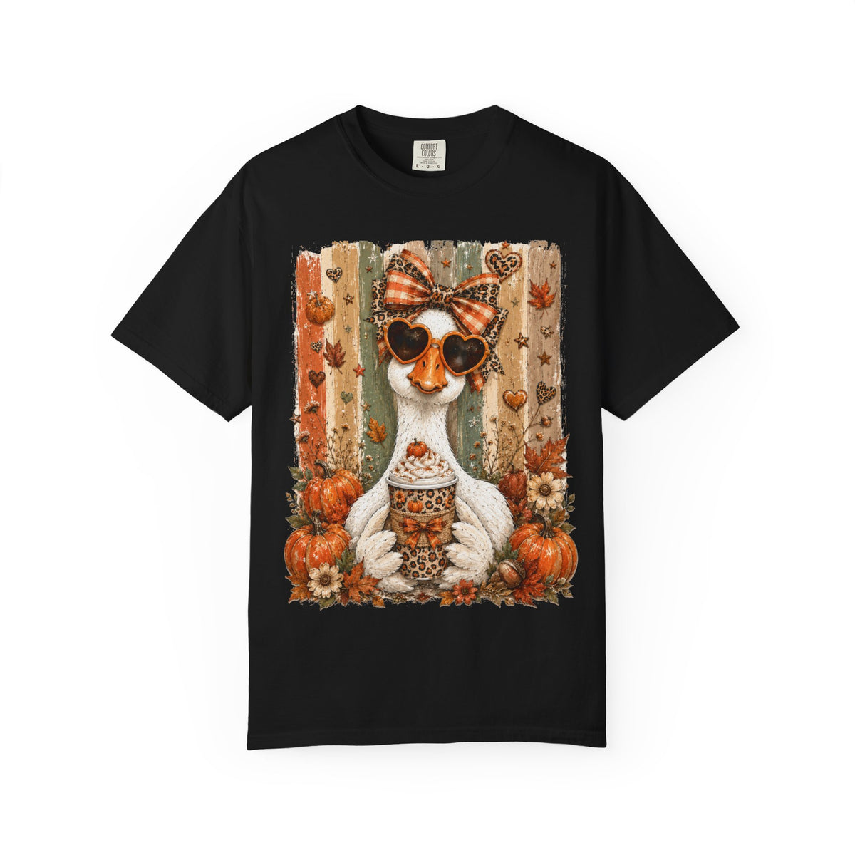Fall Cat Pumpkin Tee – Cute Autumn Cat with Pumpkin Spice Latte T-Shirt