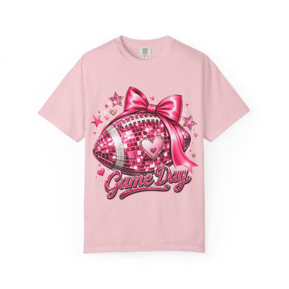 Game Day Pink Football T-Shirt — Sparkle Bow 'Game Day' Tee