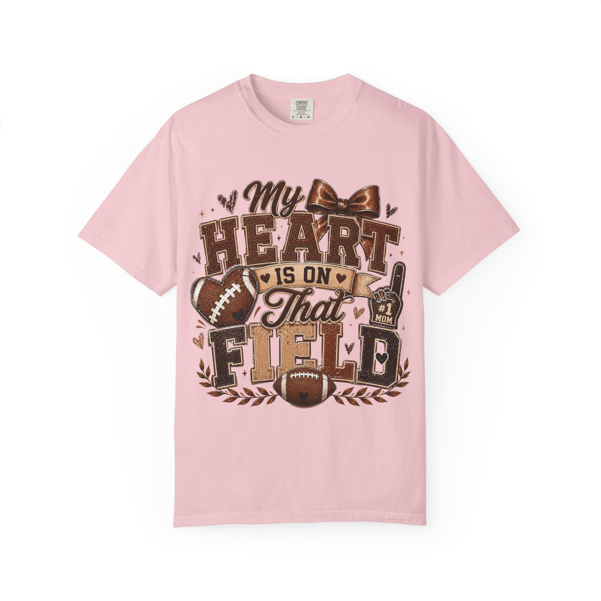 Football Mom/Dad T-Shirt — “My Heart Is On That Field” Fan Tee