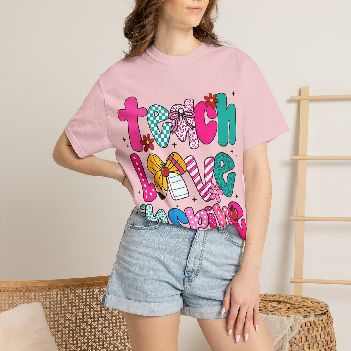 Teach Love Inspire T-Shirt — Colorful Teacher Appreciation Tee