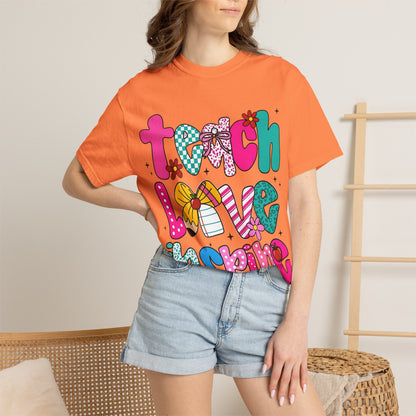 Teach Love Inspire T-Shirt — Colorful Teacher Appreciation Tee