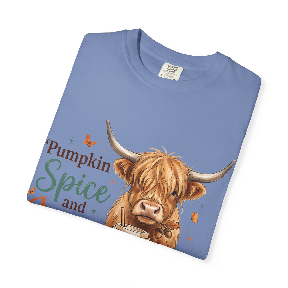 Pumpkin Spice and Jesus T-Shirt — Fall Cow Coffee Graphic Tee