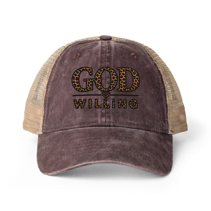 Women's Washed Mesh-Back Cap