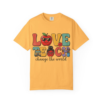 Love Teach "Change the World" Teacher T-Shirt