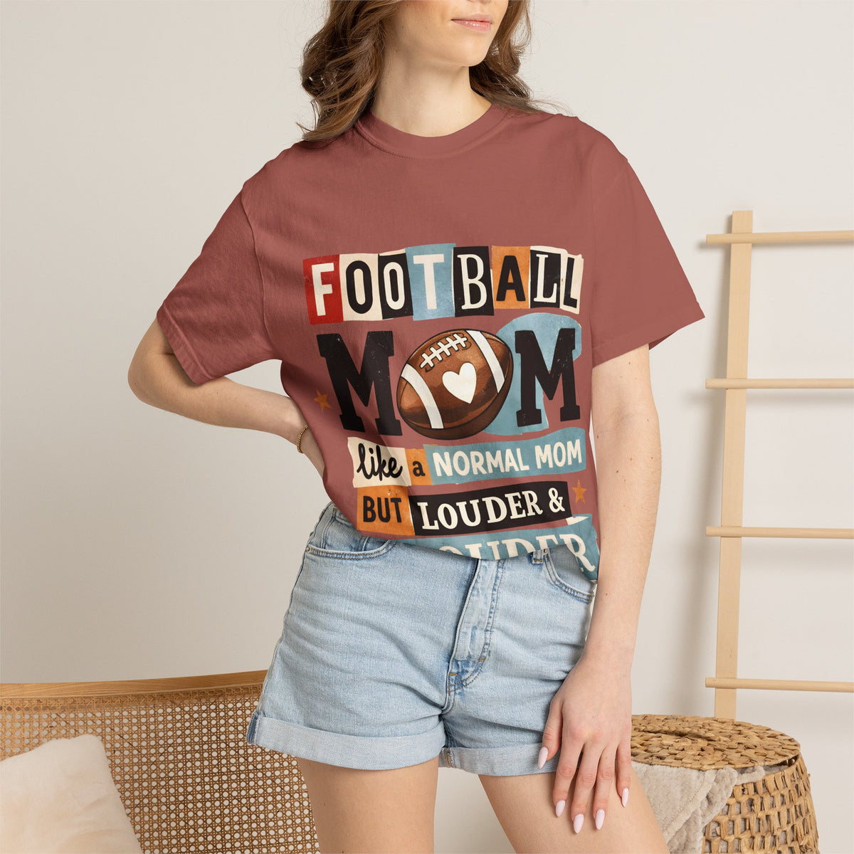 Football Mom T-Shirt — "Like a Normal Mom but Louder & Prouder"