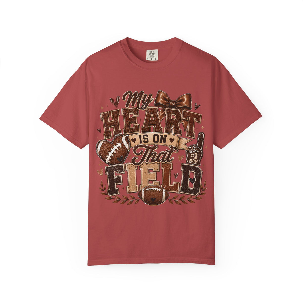 Football Mom/Dad T-Shirt — “My Heart Is On That Field” Fan Tee