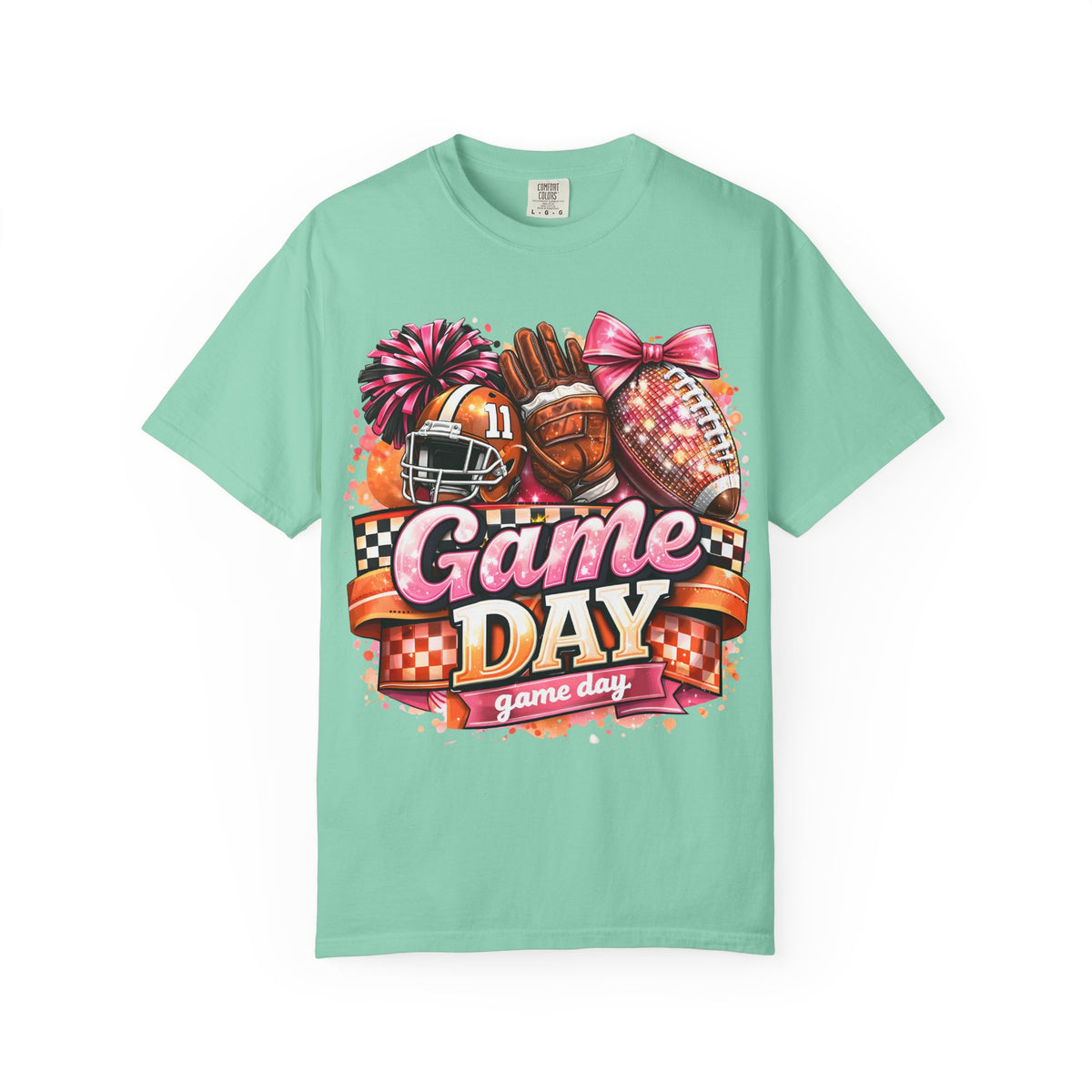 Game Day Football Tee — Cheerleader & Pom Pom Sports Shirt