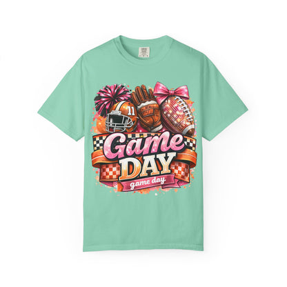 Game Day Football Tee — Cheerleader & Pom Pom Sports Shirt