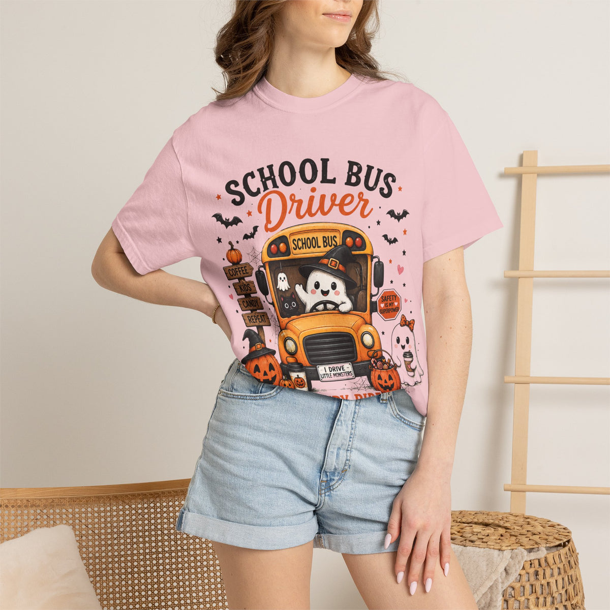 School Bus Driver Halloween T‑Shirt — "Making Every Ride a Little Less Spooky"