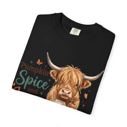 Pumpkin Spice and Jesus T-Shirt — Fall Cow Coffee Graphic Tee