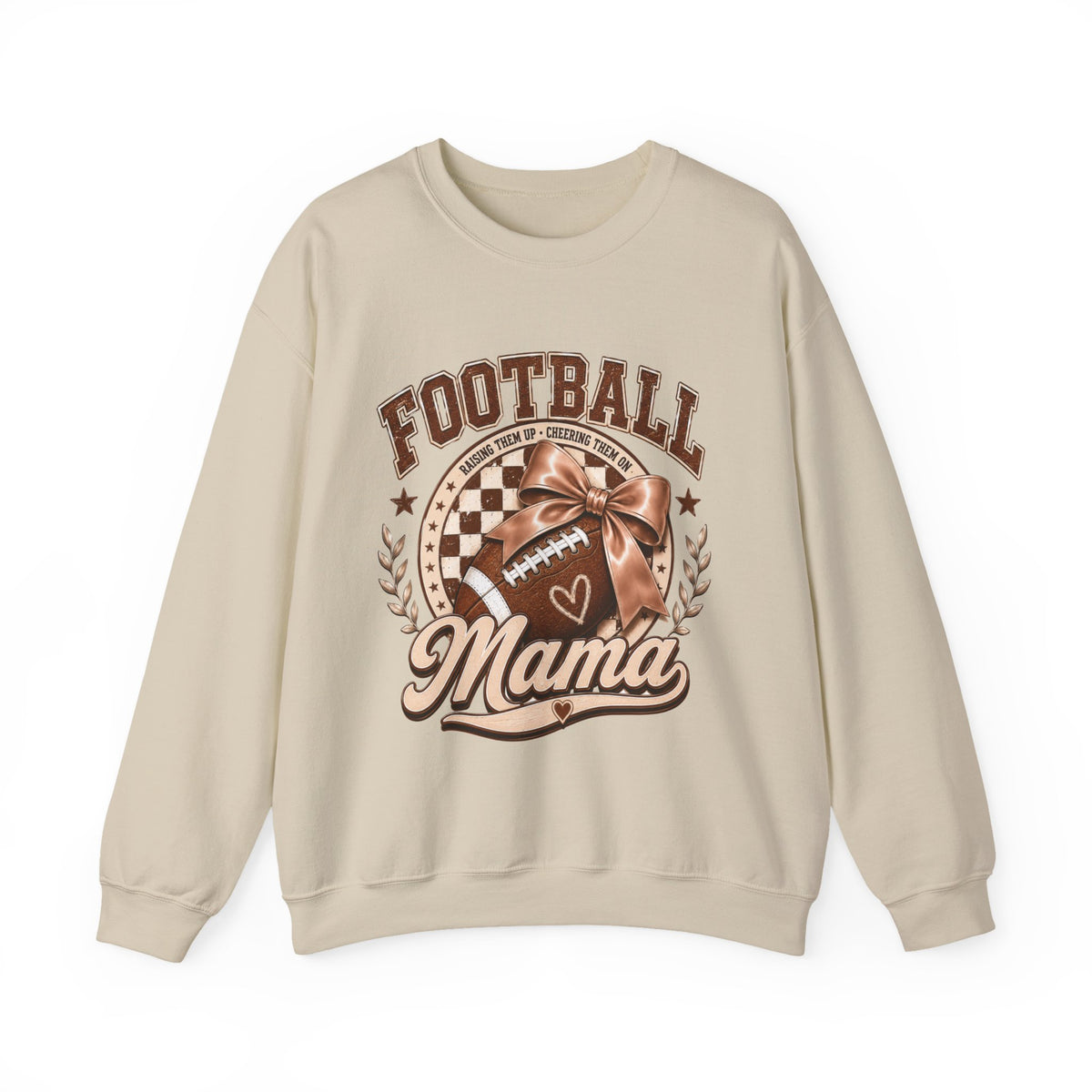 Football Mama Sweatshirt — Vintage Brown Football Mom Crewneck