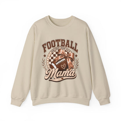 Football Mama Sweatshirt — Vintage Brown Football Mom Crewneck