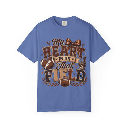 Football Mom/Dad T-Shirt — “My Heart Is On That Field” Fan Tee