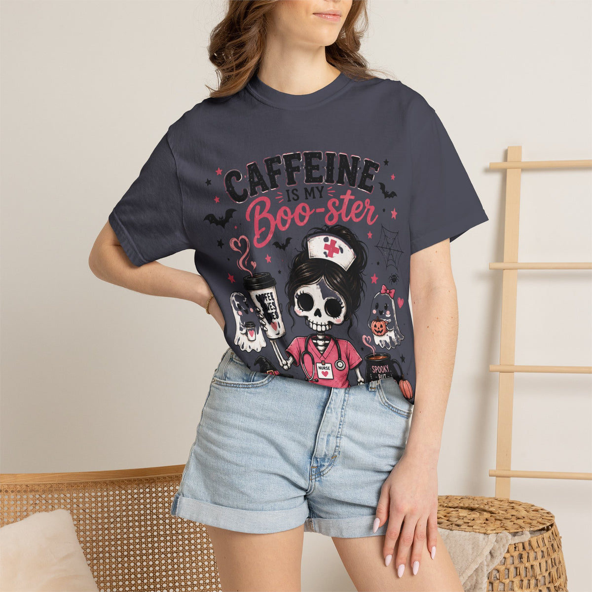 Caffeine Is My Boo-ster Halloween T-Shirt