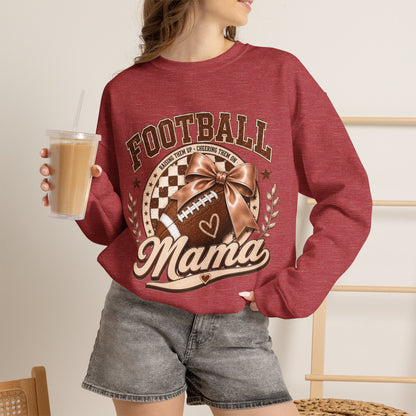 Football Mama Sweatshirt — Vintage Brown Football Mom Crewneck