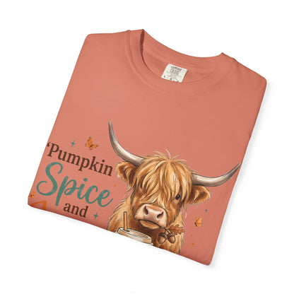 Pumpkin Spice and Jesus T-Shirt — Fall Cow Coffee Graphic Tee