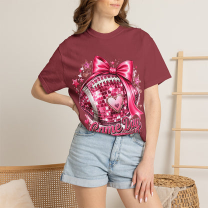 Game Day Pink Football T-Shirt — Sparkle Bow 'Game Day' Tee