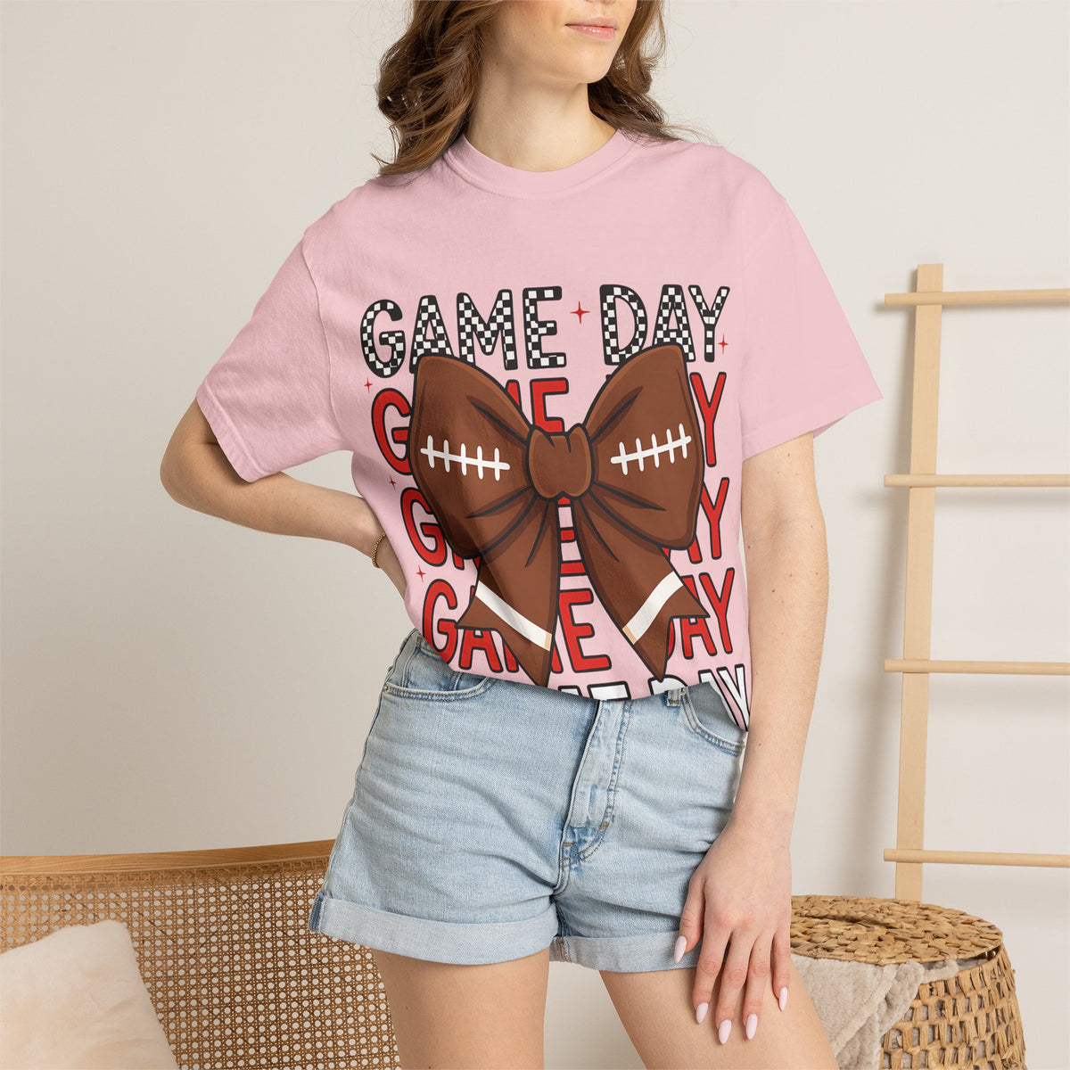 Game Day Football Bow T-Shirt