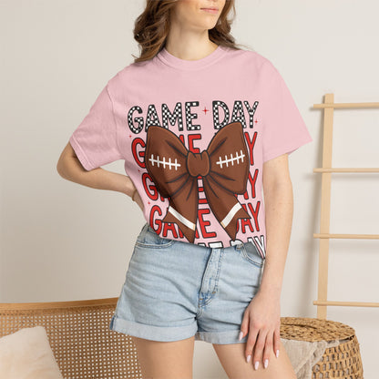 Game Day Football Bow T-Shirt