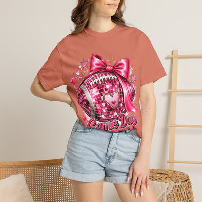 Game Day Pink Football T-Shirt — Sparkle Bow 'Game Day' Tee