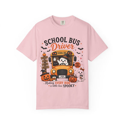 School Bus Driver Halloween T‑Shirt — "Making Every Ride a Little Less Spooky"