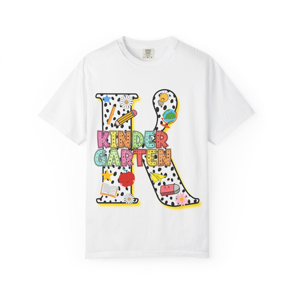 Kindergarten Letter T-Shirt — Cute School Teacher & Student Back-to-School Tee