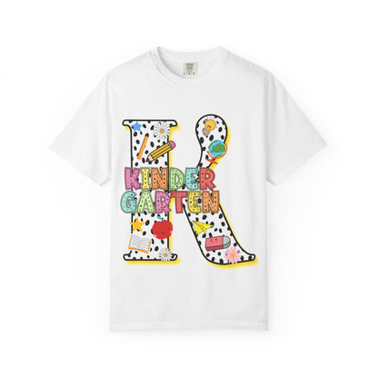 Kindergarten Letter T-Shirt — Cute School Teacher & Student Back-to-School Tee