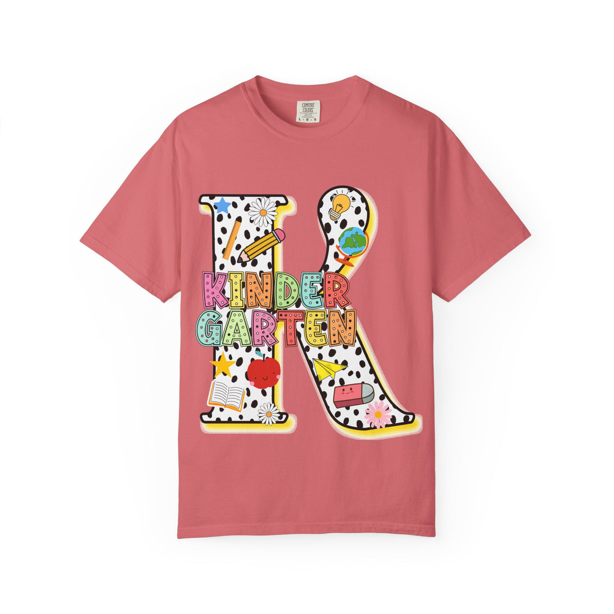 Kindergarten Letter T-Shirt — Cute School Teacher & Student Back-to-School Tee